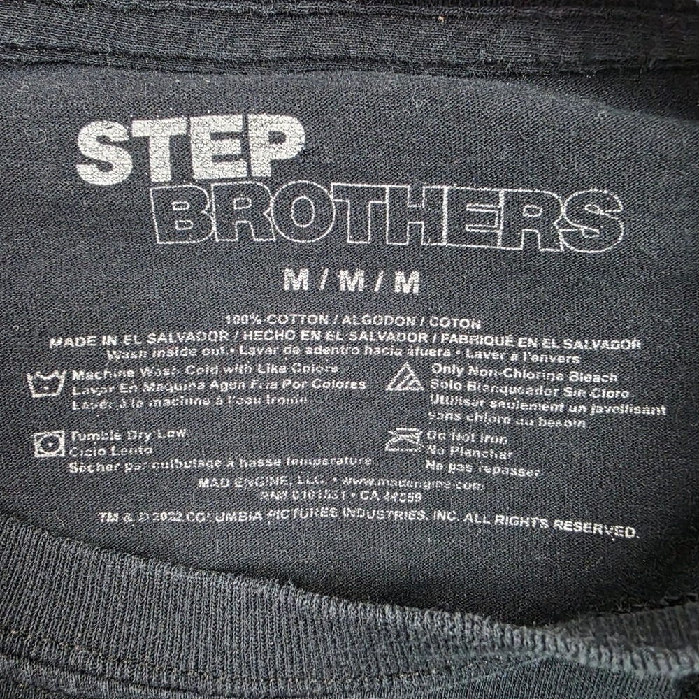 Step Brothers Movie Graphic T-Shirt Mens Medium Black Will Ferrell John C Reilly - Picture 3 of 10